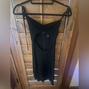 Reformation cutout black mini dress